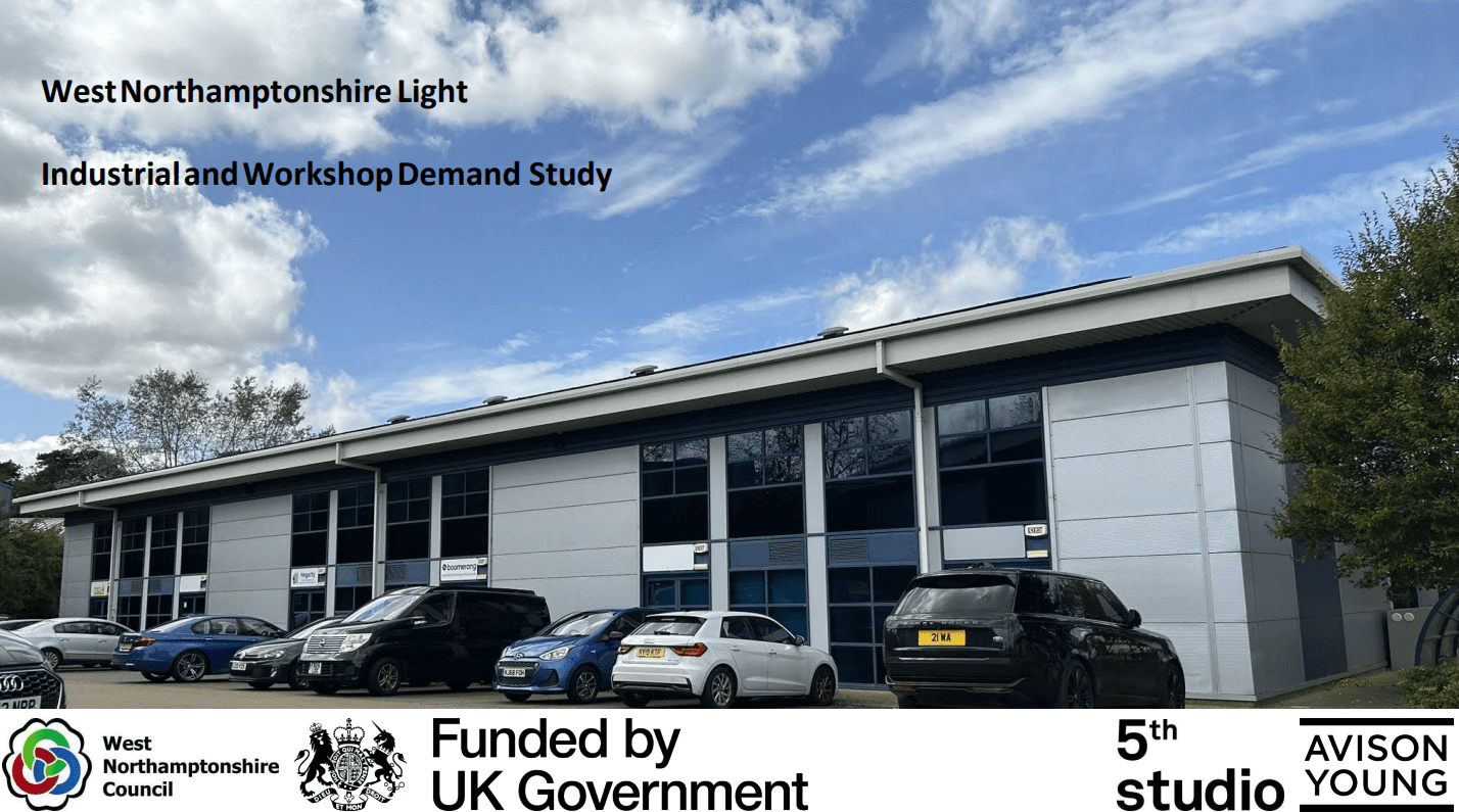Front cover of the West Northamptonshire Light Industrial and Workspace Demand Study document