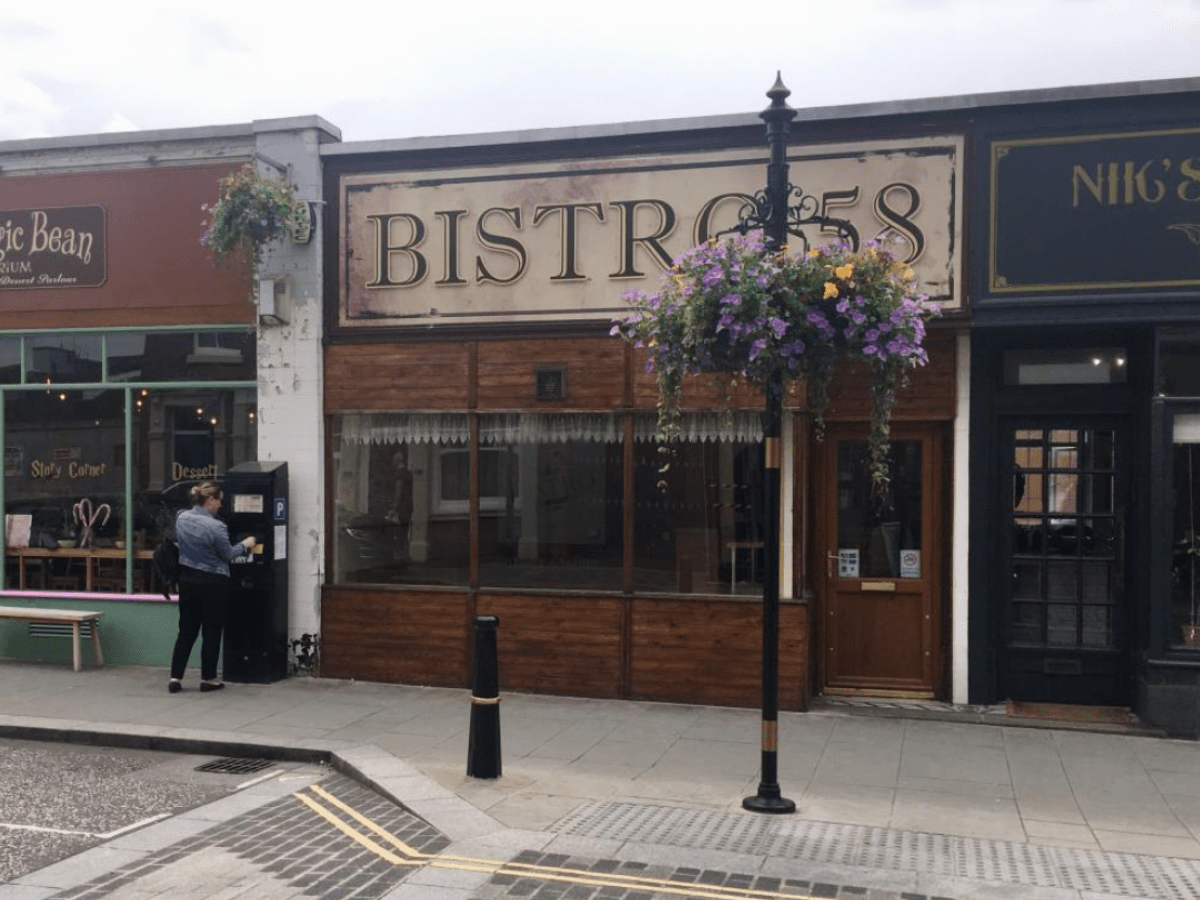 Artist design showing the regenerated of Northampton including new buildings and lots of people.