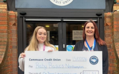 Commsave Credit Union raise over £600 for Baby Basics Northampton